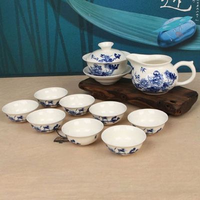 청화백자 화문2 개완 개합 다기세트(W736981)