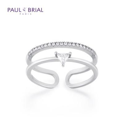 폴브리알 PMBR0011 (WG) 트라이앵글 투라인 반지