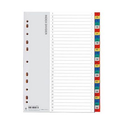 문화 인덱스 A693-7 31분류 PP 5색 A4 파일