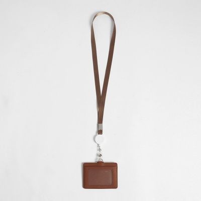 지갑형 사원증 케이스+목걸이줄(브라운) 릴홀더