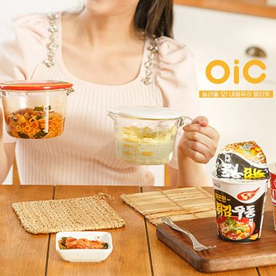 [OIC] 오아이씨 컵라면 글라스 계랑컵 0.5L(뚜껑포함)