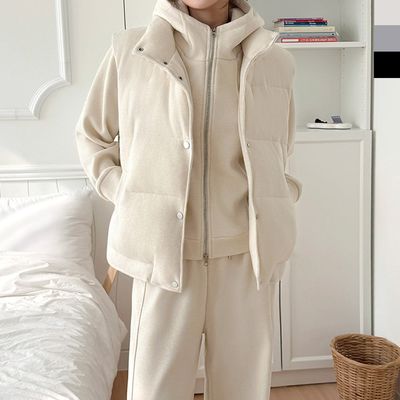 여자 포근 데일리 패딩 베스트 데일리 여성 조끼