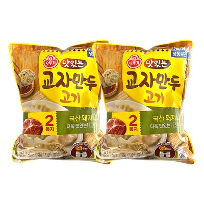 오뚜기 맛있는 교자만두 고기 380g 4봉