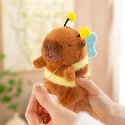 꿀벌 카피바라 파닥파닥 귀여운 키링 인형 키홀더