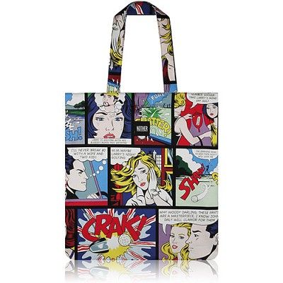 nother Retro Comic Flat Tote Bag (Crack) / 나더 레트로 코믹 플랫 토트백