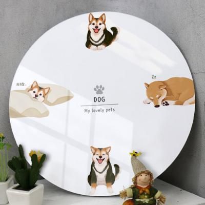 ce309-원형아크릴액자_사랑스러운시바견