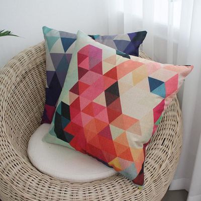 러프 소파 쿠션(솜포함) 45x45 레인보우스칸디 A