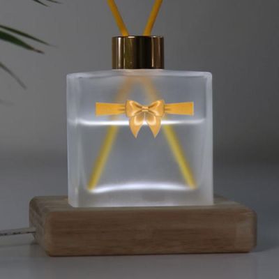 fa107-꼬망드LED우드받침디퓨저_반짝리본안개플랫