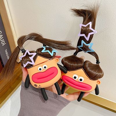 에어팟 1 2 3 세대 롱헤어 소세지 입술 실리콘 케이스