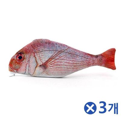 TBZ 싱싱 통통 리얼생선 참돔 펜슬케이스x3개 선물용품(WFNNQQC)