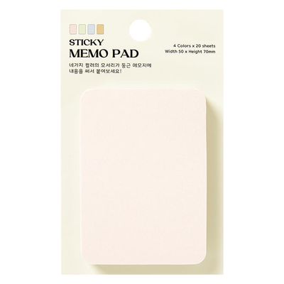 아트박스 4색 4단 점착메모지