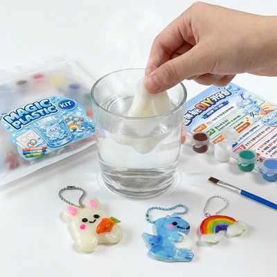 물에녹는플라스틱 물라스틱 만들기 물감 세트 클레이