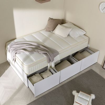 트리플 피에르 빅수납 무헤드 침대Q-듀얼탑 29cm 매트