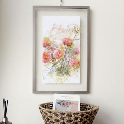 pg291-투명액자38CmX58Cm_장미꽃수채화