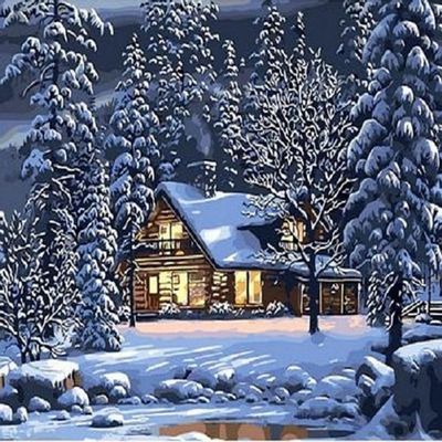 겨울 풍경 DIY 겨울 풍경그리기 명화(WFGWS6W)