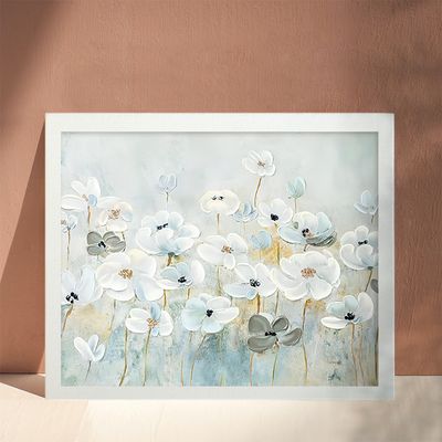 골피아 DIY 그림그리기 유화세트 40x50cm, 흰색꽃아트