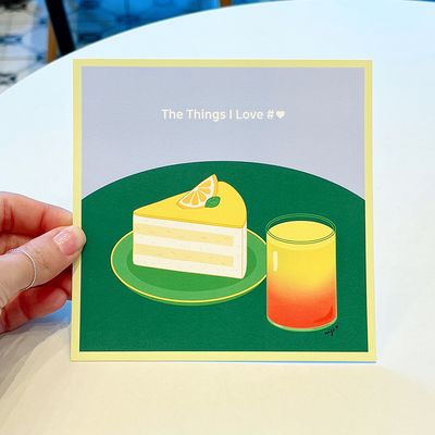 레몬 케이크+주스 미니 포스터