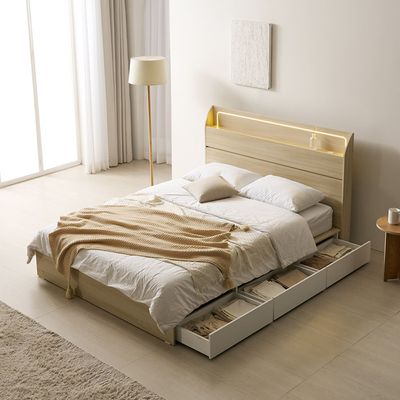 보루네오 그랜드 LED 평상형 서랍침대 SS_투인스매트