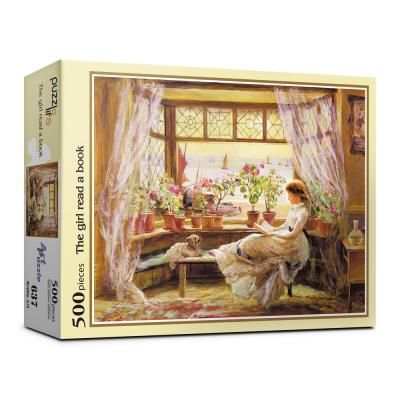 500피스 독서하는 소녀 직소퍼즐 PL637