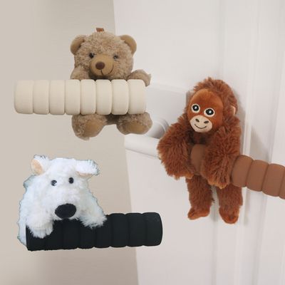 문 고리 방문 손잡이 커버 인형 곰돌이 원숭이 강아지