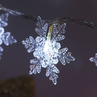 크리스마스 눈꽃 전구캡 트리 장식 LED 눈결정 대 8cm