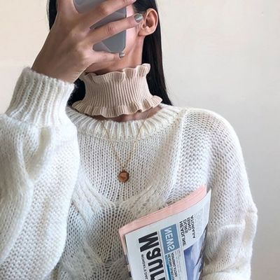 여성패션넥워머 페이크목폴라 파티룩 클럽코디[W5413E