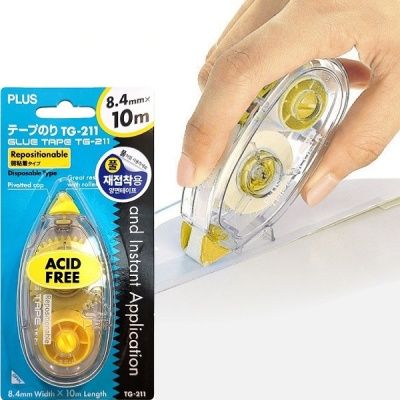 플러스 재접착 풀테이프/투명 양면테이프 TG-211 1개