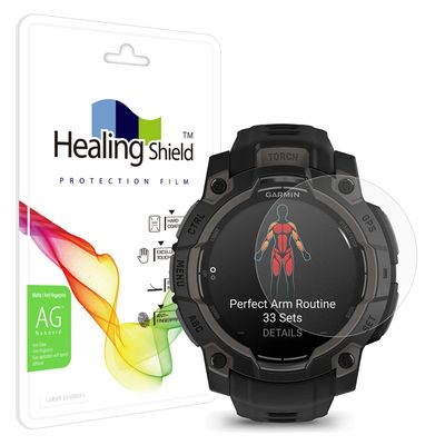 가민 인스팅트3 아몰레드 45mm 저반사 액정필름 2매