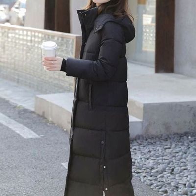 여자 아우터 발목기장 2color 후드 겨울패딩 학생 롱패딩(WFOMZQZ)