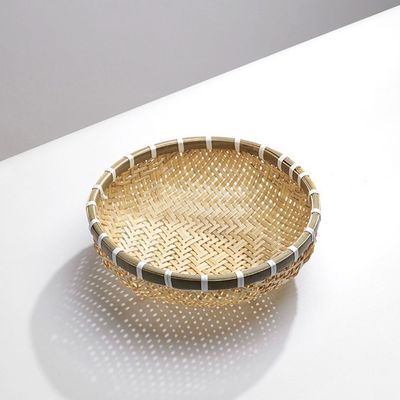 정겨운 대나무 25cm 원형 바구니 채반 정리 소품수납바스켓 주방(WFP8BCQ)