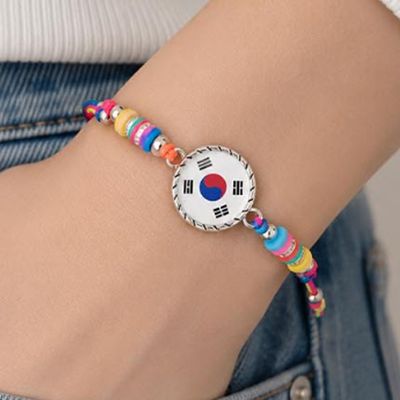 축구 응원 컬러 팔찌 태극문양 1P 스포츠 경기 야구 파티 이벤트 소품(WFPGDNL)