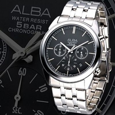 [ALBA] 正品 알바 크로노그래프 남성용 메탈시계 AT3007X1 (7종택1)