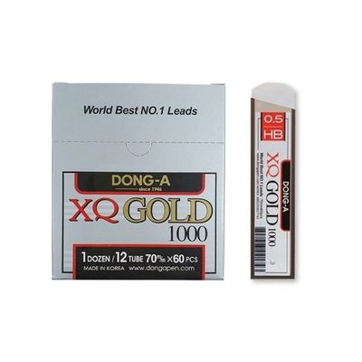 동아 XQ 1000 골드샤프심 HB 0.5 70mm 40pcs 샤프심