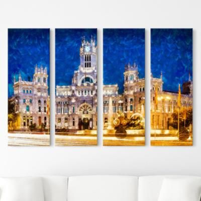 cw552-스페인마드리드의시벨레스광장_그림_대형노프레임세트