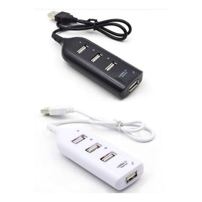 USB 2.0 허브 4포트 무전원 멀티탭 55cm 블랙 화이트[