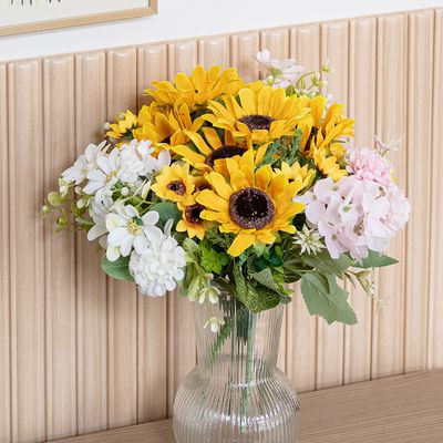 해바라기 조화 샤니믹스부쉬 31cm 인테리어 꽃 장식