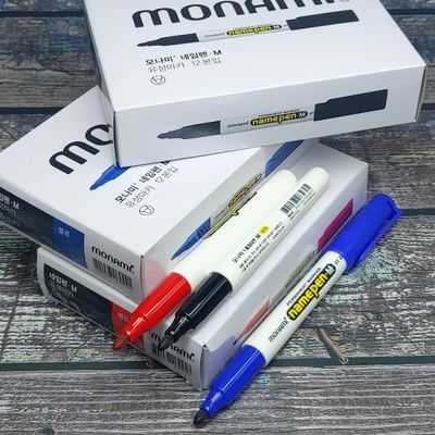모나미 2.0mm 굵은글씨용 유성마카-네임펜 M 1다스