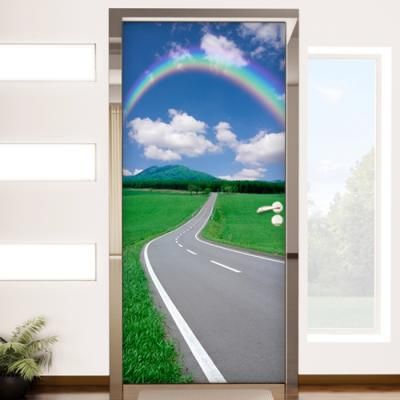 cp133-무지개가보이는길을따라_현관문방문시트지