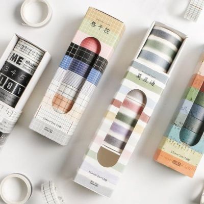 그리드 레트로 모란디 마스킹테이프10롤세트 다꾸용품