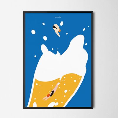 비어 다이브 M 디자인 포스터 맥주 생맥주 식당