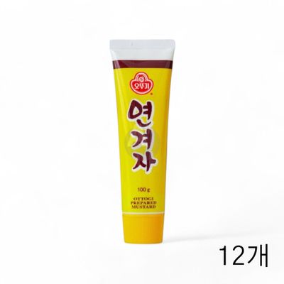 WL 오뚜기 연겨자 튜브 100g X 12개 냉면겨자 냉채소스 고기찍어먹는소스 냉채족발소스(WFLQPUW)