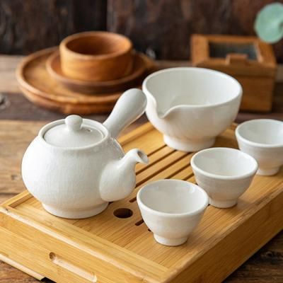 백자 크랙 3인 다기세트