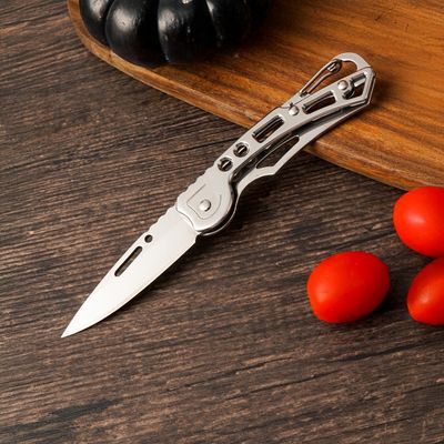호신용 캠핑 나이프 고리 폴딩 나이프 키링 실버 J297