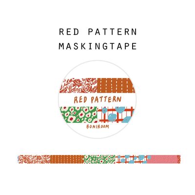 마스킹테이프 : red pattern