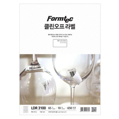 혜명몰 폼텍)클린오프라벨(LDR-3100/10매/65칸) 라벨지A4 택배라벨 프린트라벨 포장라벨 네임스티커(WFPB4H5)
