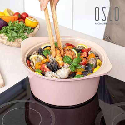 인덕션겸용 양수냄비 24cm 세라믹 코팅 찌개 국냄비