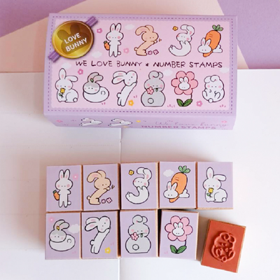 미시아 MICIA 꽃토끼 숫자 스탬프