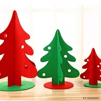 라운드 펠트 트리/산타/장식/이벤트/크리스마스 트리