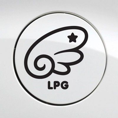주유구_천사날개 LPG [자동차스티커/주유구스티커]