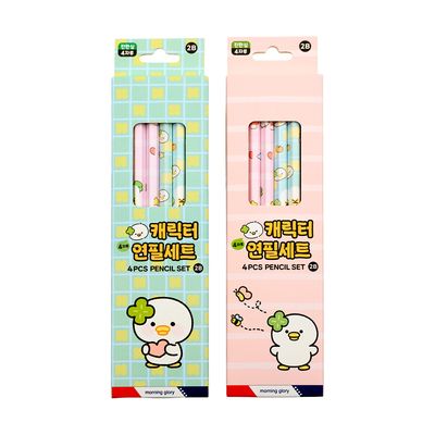 캐릭터 연필세트 2B (4자루)